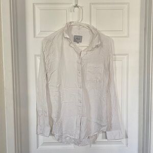 Rails Crisp White Collared Shirt Hunter Ivory check